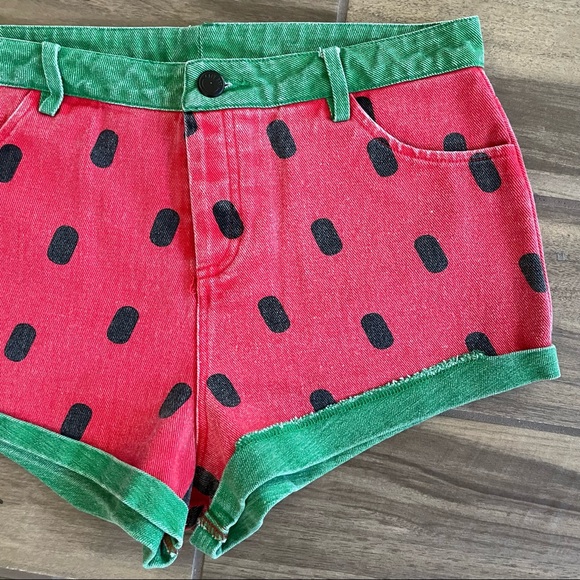 SOLD - LAZY OAF Watermelon Cheeky Shorts Sz LARGE - Picture 4 of 7